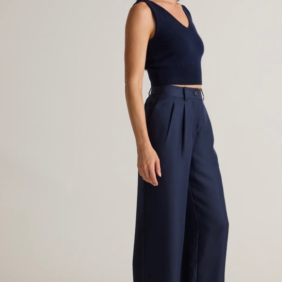 100% Blue Silk Twill Trouser NWT - Picture 4 of 4